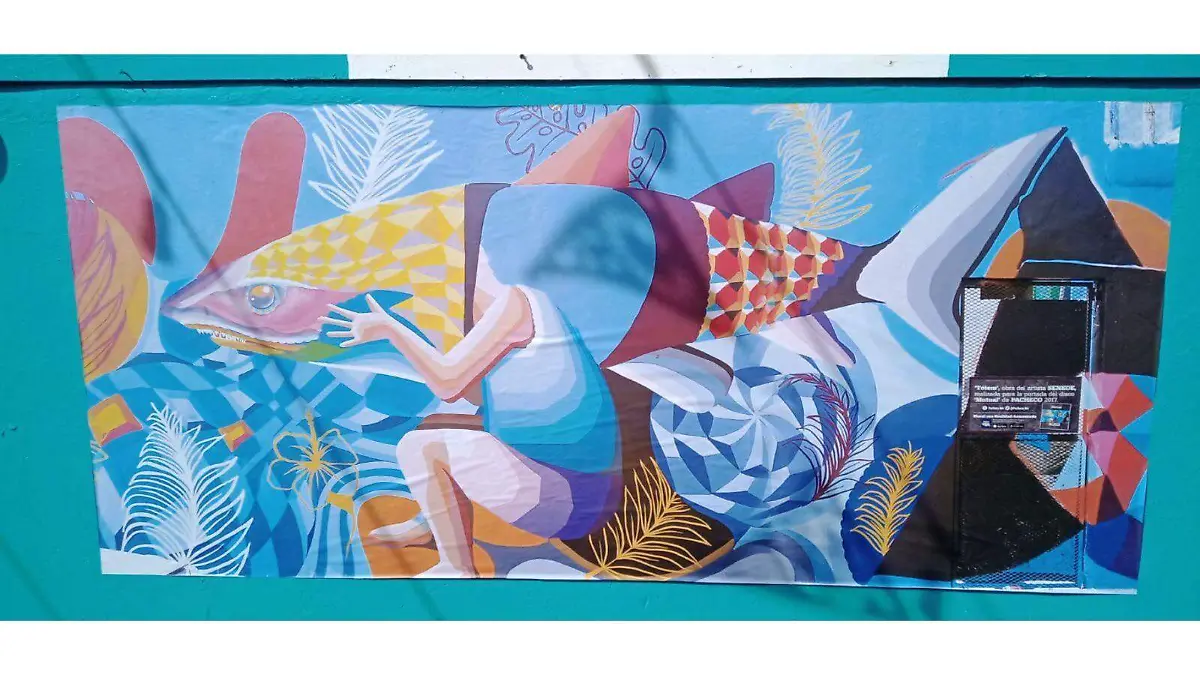 Mural en el Barrio la Huaca permitirá a veracruzanos acceder al festival de Playa del Carmen 