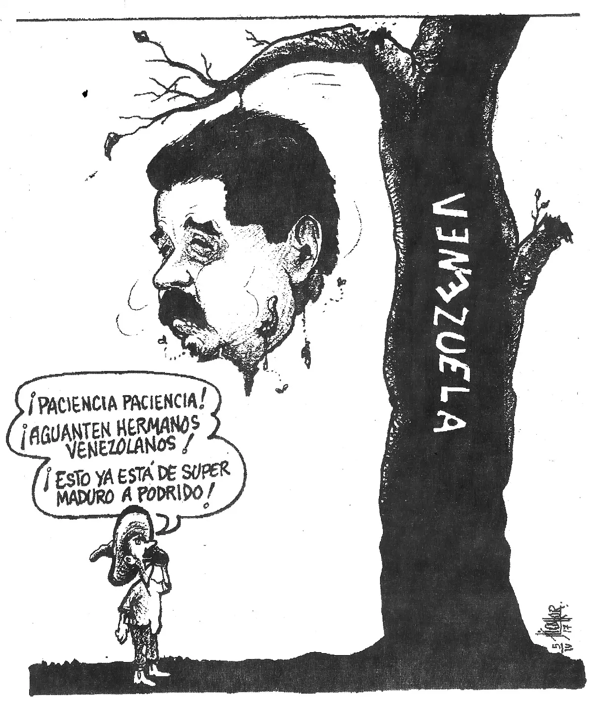 ¡¿A punto de caer.