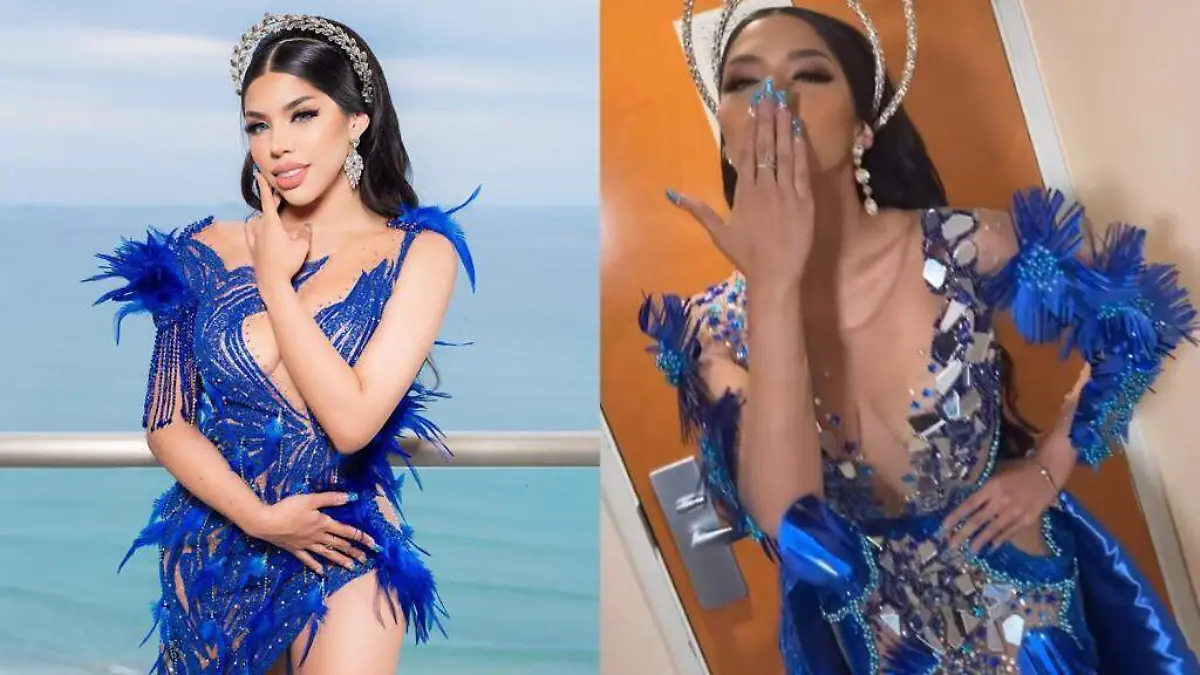 Vestido que Yeri Mua utilizó para ser nombrada reina del carnaval