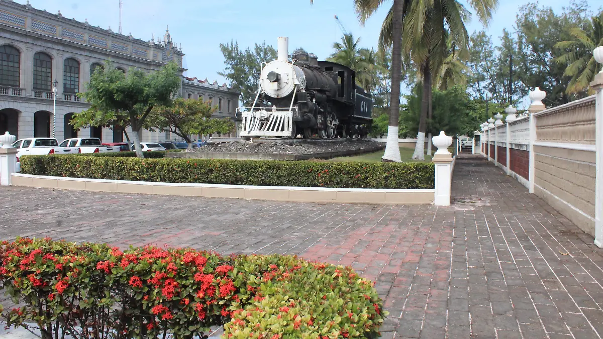Estación de tren en el puerto de Veracruz 