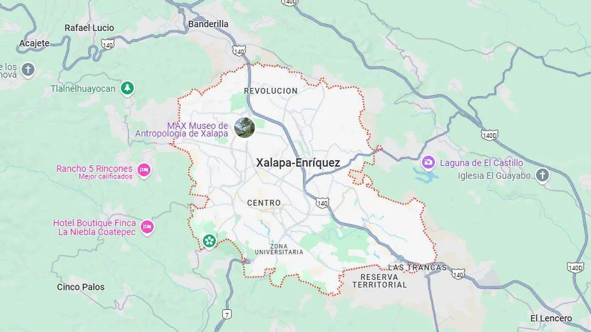 ¿Qué forma tiene Xalapa?