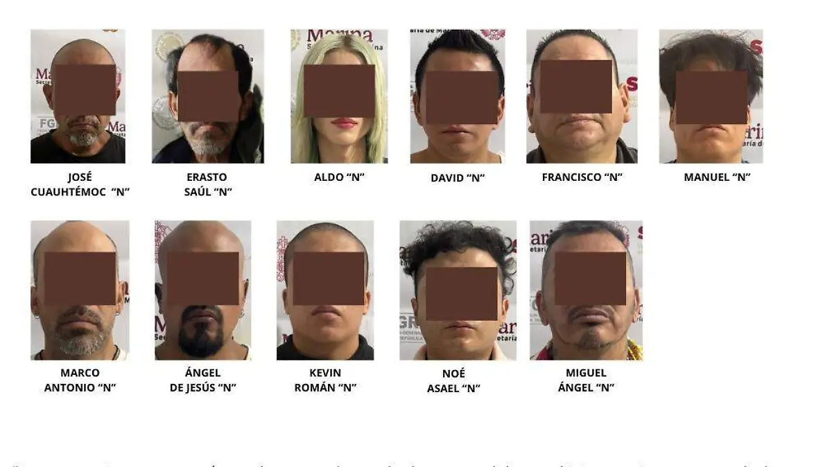 Los once detenidos en el puerto de Veracruz, fueron imputados