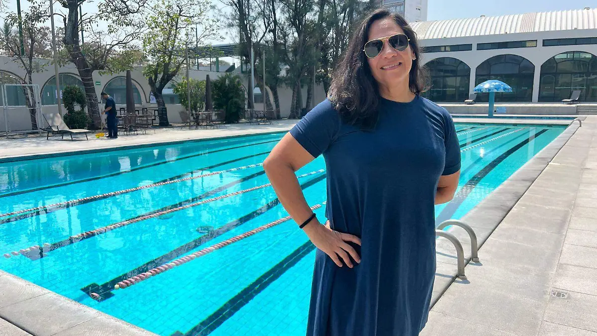 Nadadora de agua abiertas