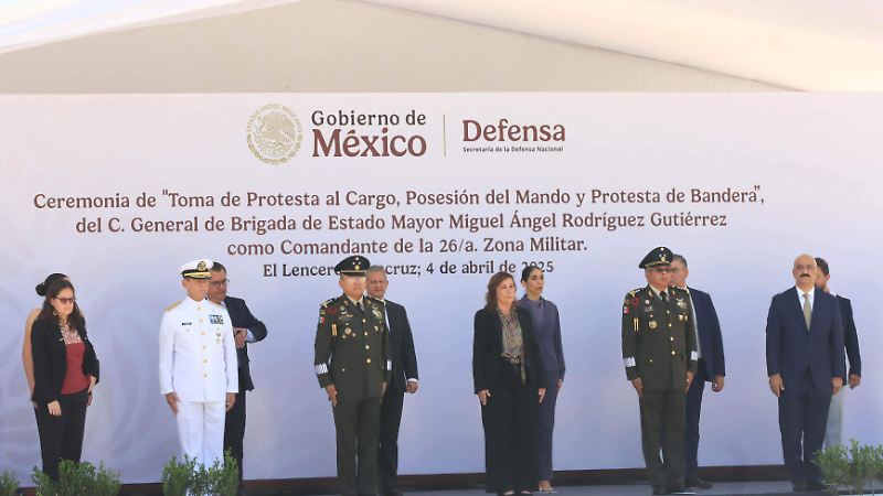 Ceremonia en la 26 Zona Militar con sede en El Lencero