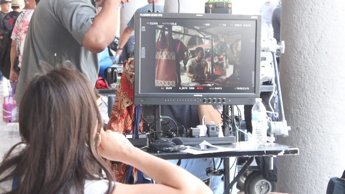 Filmación de comercial en los portales