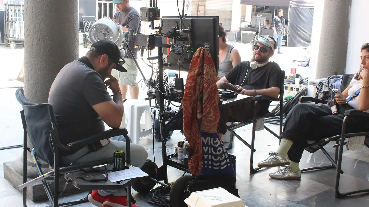 Filmación de comercial en los portales