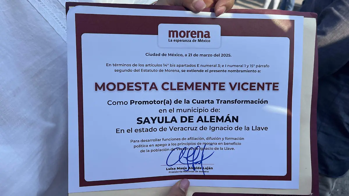 Modesta Clemente pide que se reconozca su candidatura 