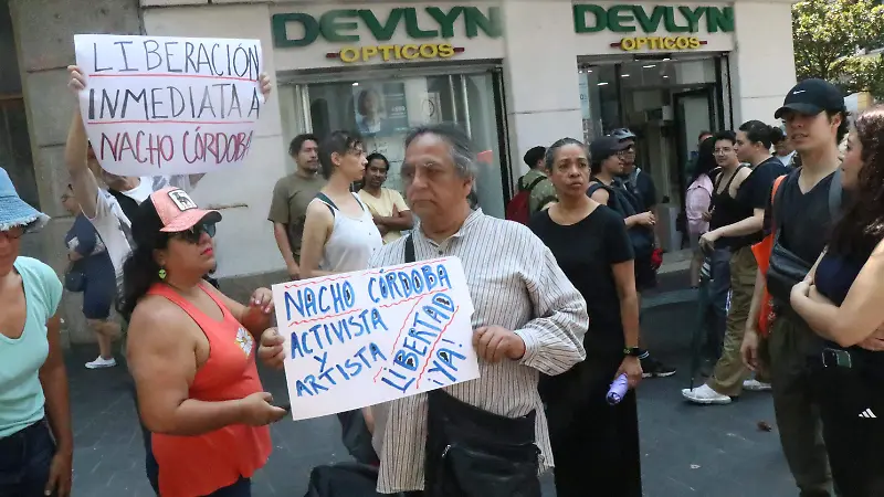 Manifestación por liberación de Ignacio Córdoba en Xalapa