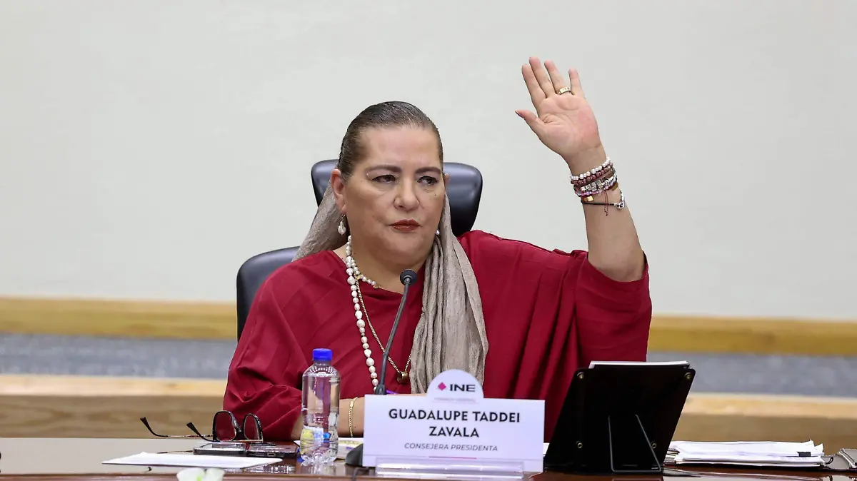 La consejera presidenta del INE, Guadalupe Taddei Zavala