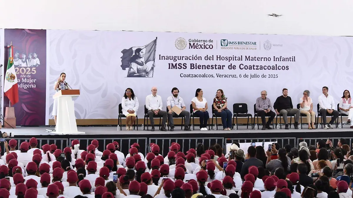 Presidenta Claudia Sheinbaum inaugura Hospital Materno Infantil en Coatzacoalcos 