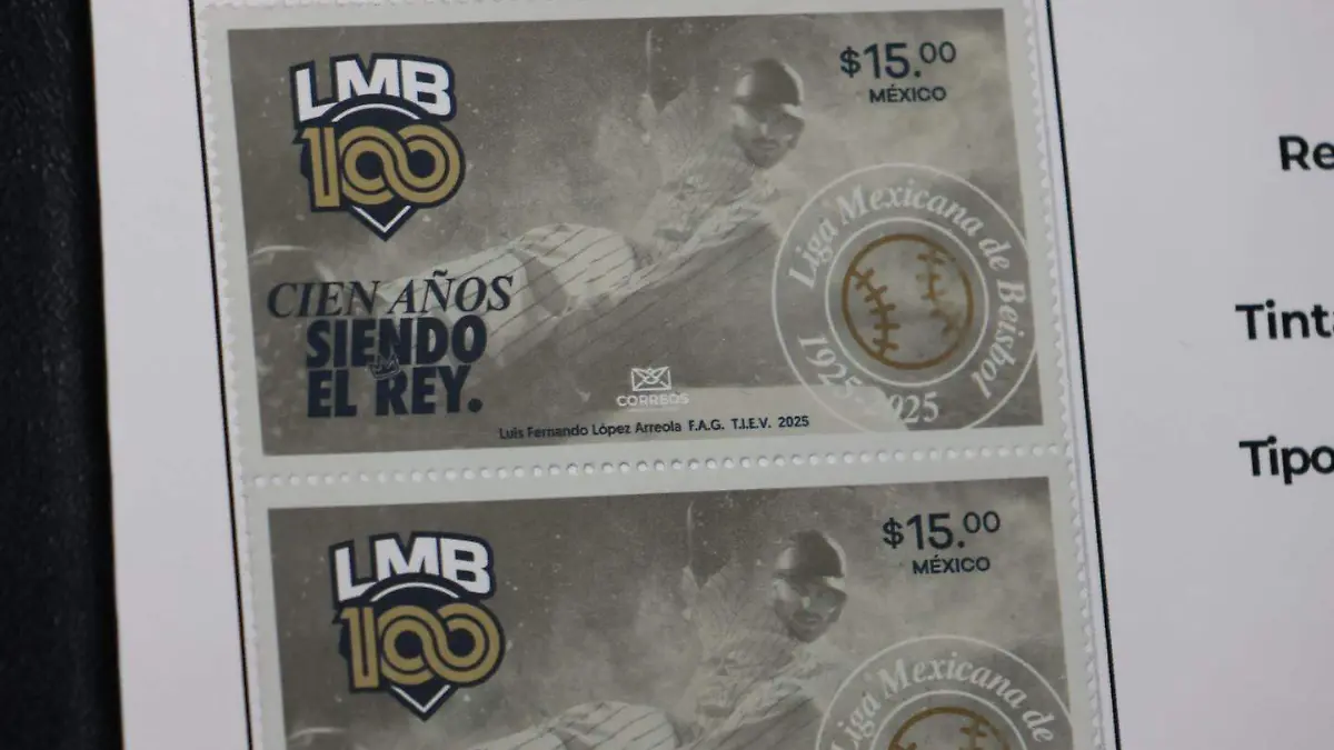 Cancelación del timbre postal por los 100 años de La Liga mexicana de béisbol