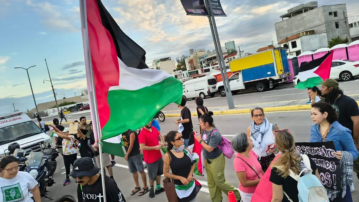 Manifestación por Palestina en Boca del Río