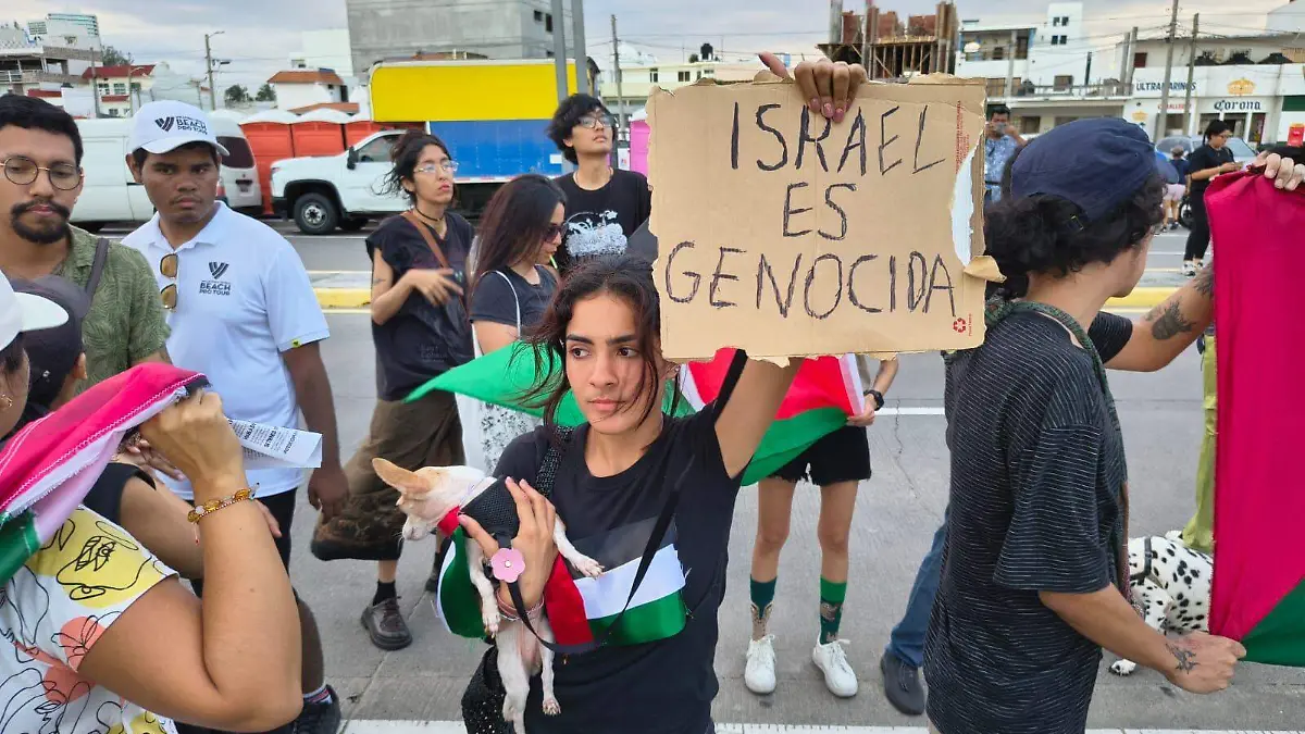 Manifestación por Palestina en Boca del Río