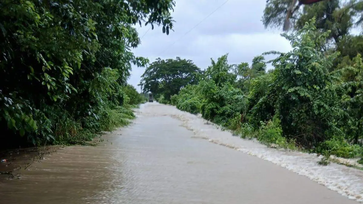 Lluvias en el norte de Veracruz causan inundaciones, desbordan ríos y provocan deslaves