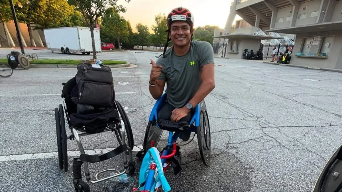 Mario Farfan, atleta en silla de ruedas