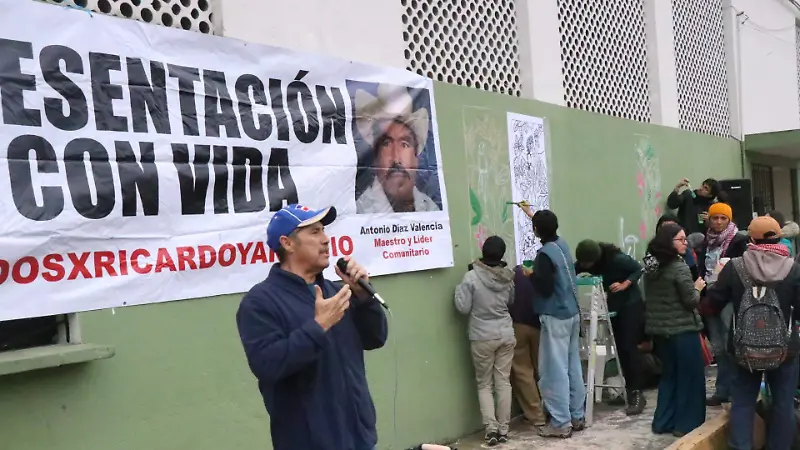 Mural-memorial a tres años de la desaparición de Ricardo y Antonio, defensores del territorio
