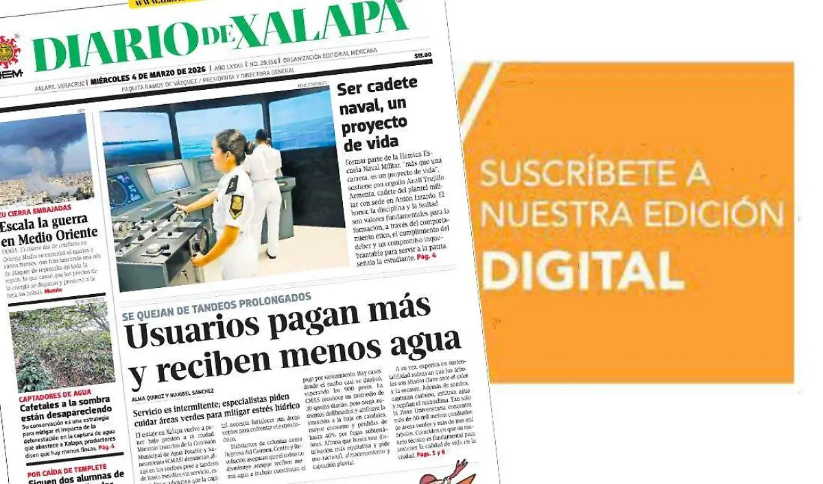 Portada miercoles 4 de marzo de 2026