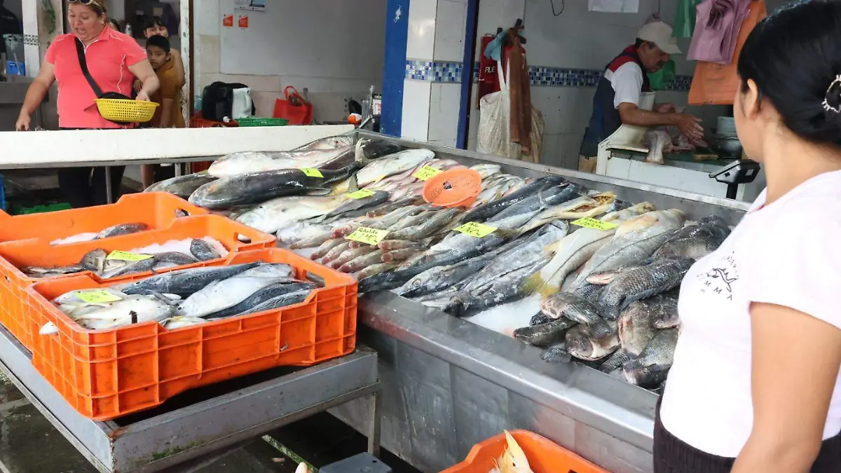Comerciantes de pescados y mariscos del puerto de Veracruz reportan un incremento en sus ventas