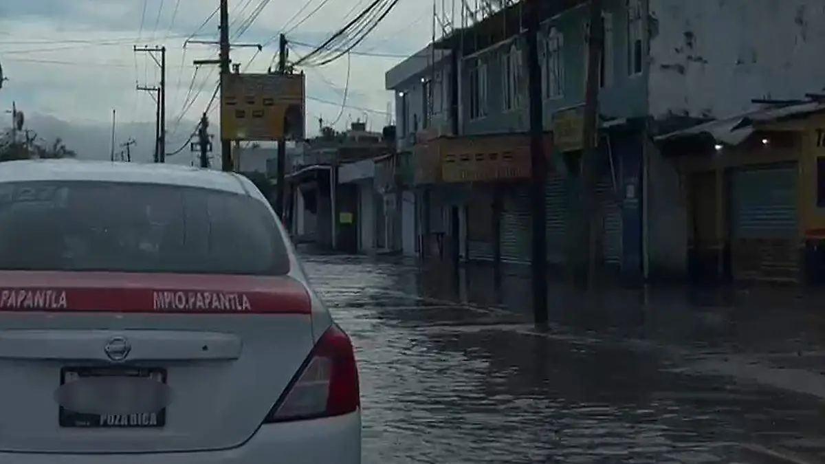 Calles inundadas de Poza Rica