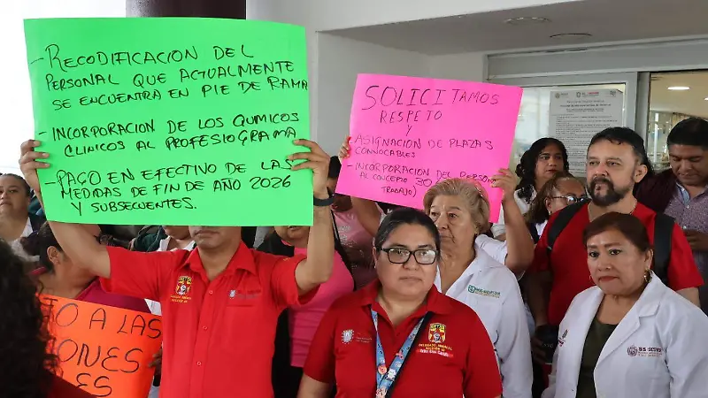 Manifestación de trabajadores del sector salud 