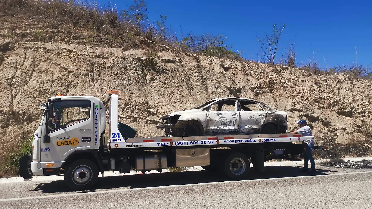 autos quemados en chiapas