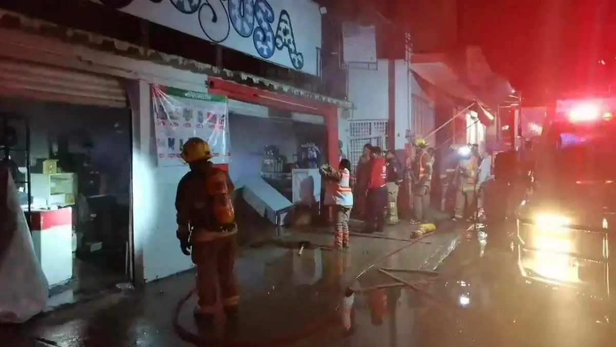 Incendio en tienda de San Cristóbal de las Casas