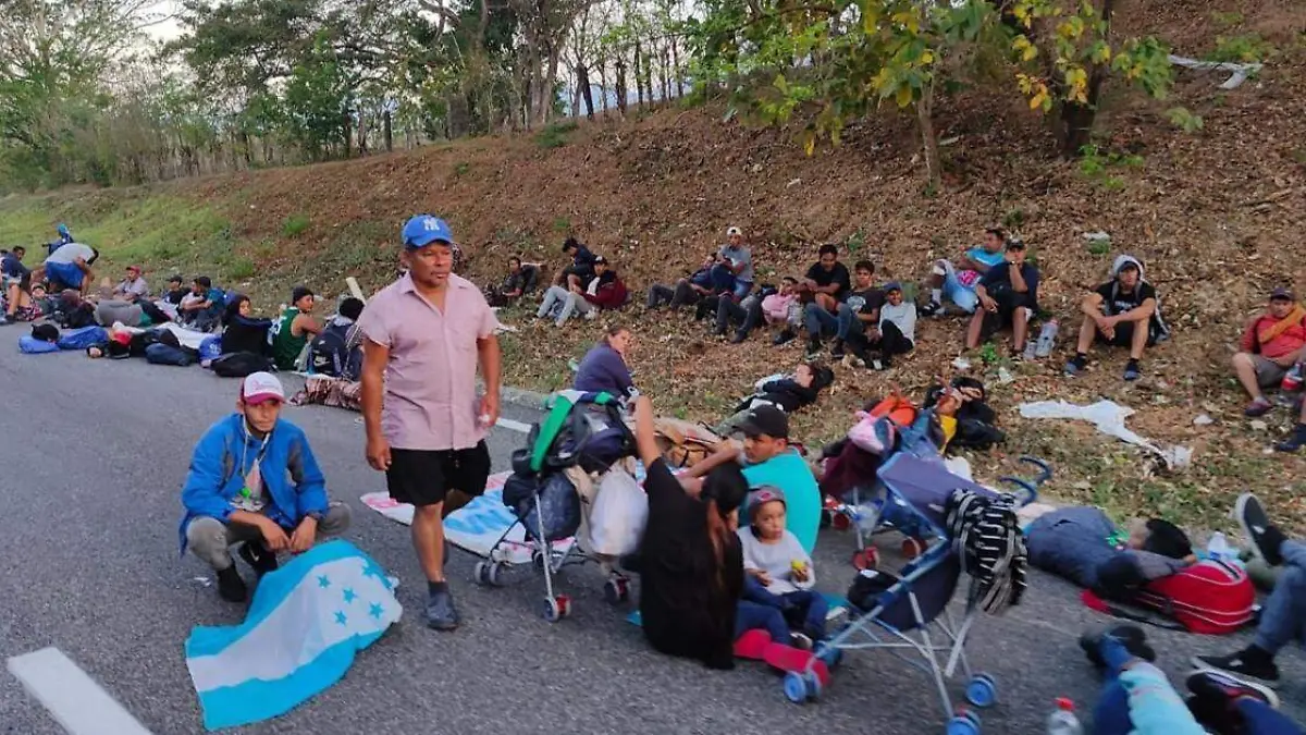Migrantes descansando
