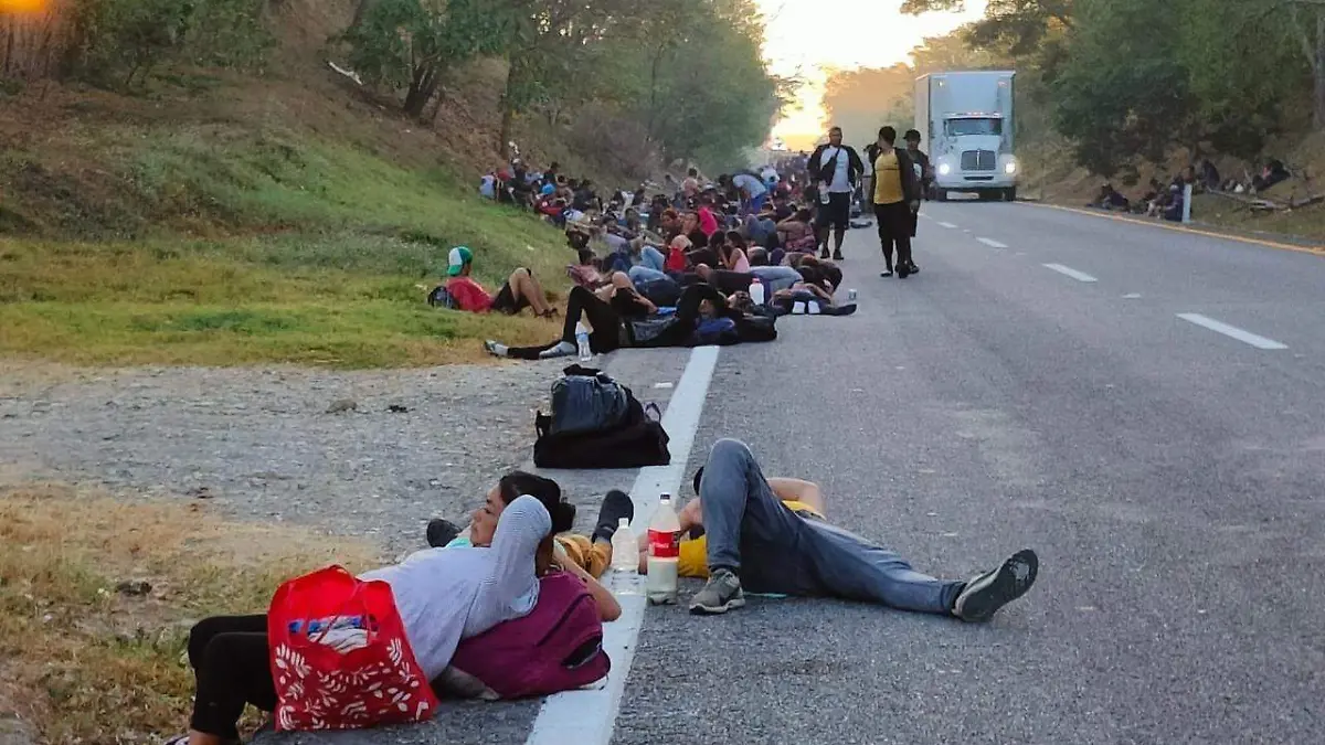 Migrantes en carretera