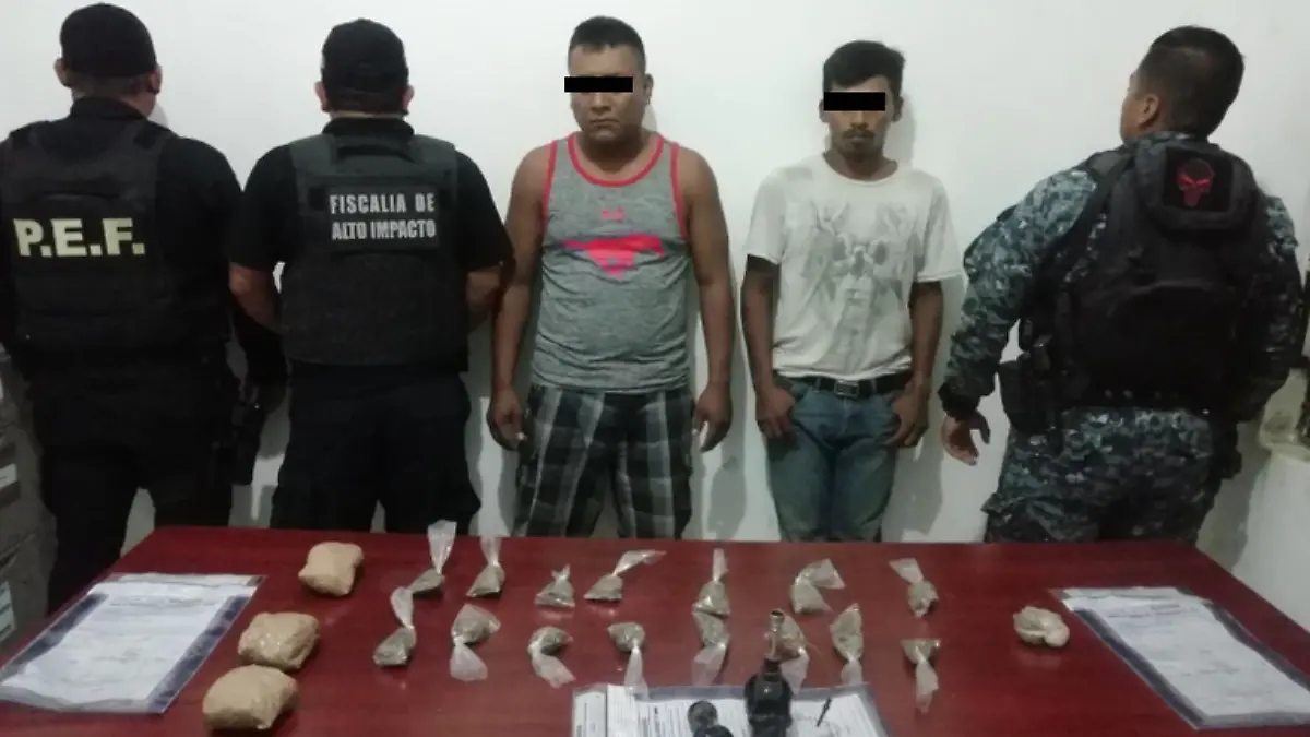 detenidos marihuana narcomenudo suchiate droga mota policia