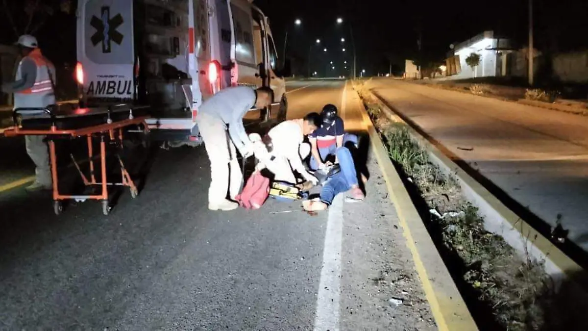 Motociclista accidentado en Cintalapa