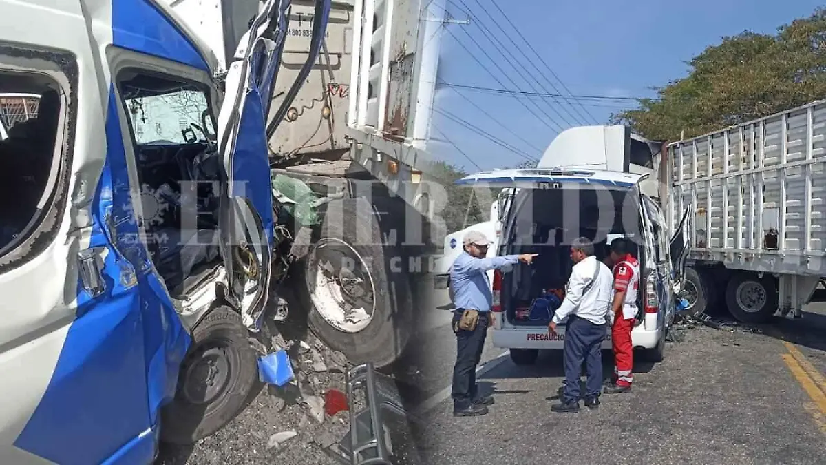 combi choca contra tráiler