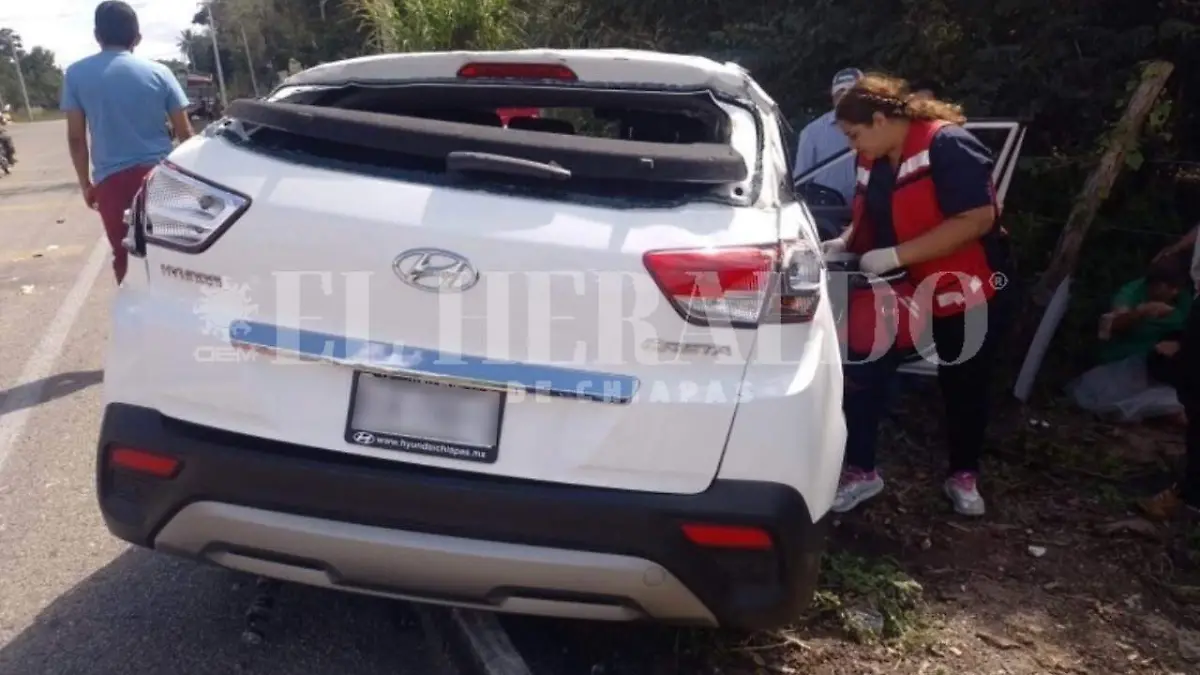 Volcadura en Villaflores