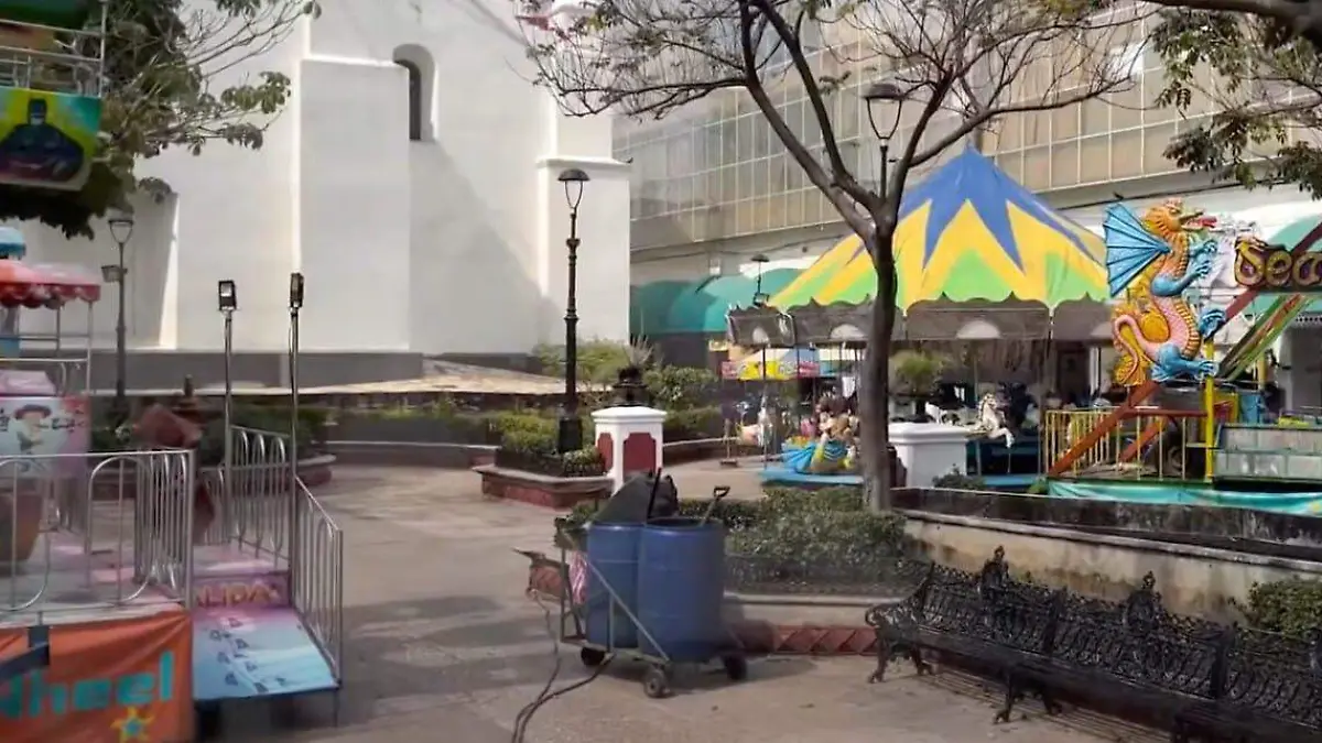 Plaza central en Tuxtla Gutiérrez