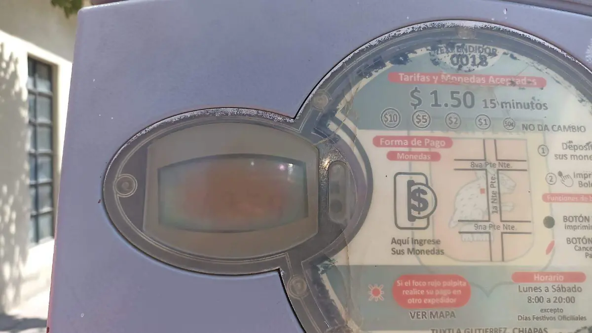 Parquímetro en Tuxtla Gutiérrez