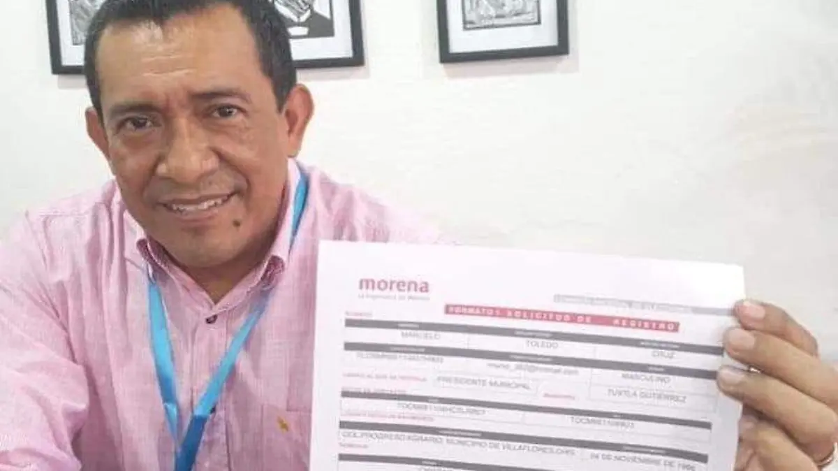 se registra Marcfelo Toledo