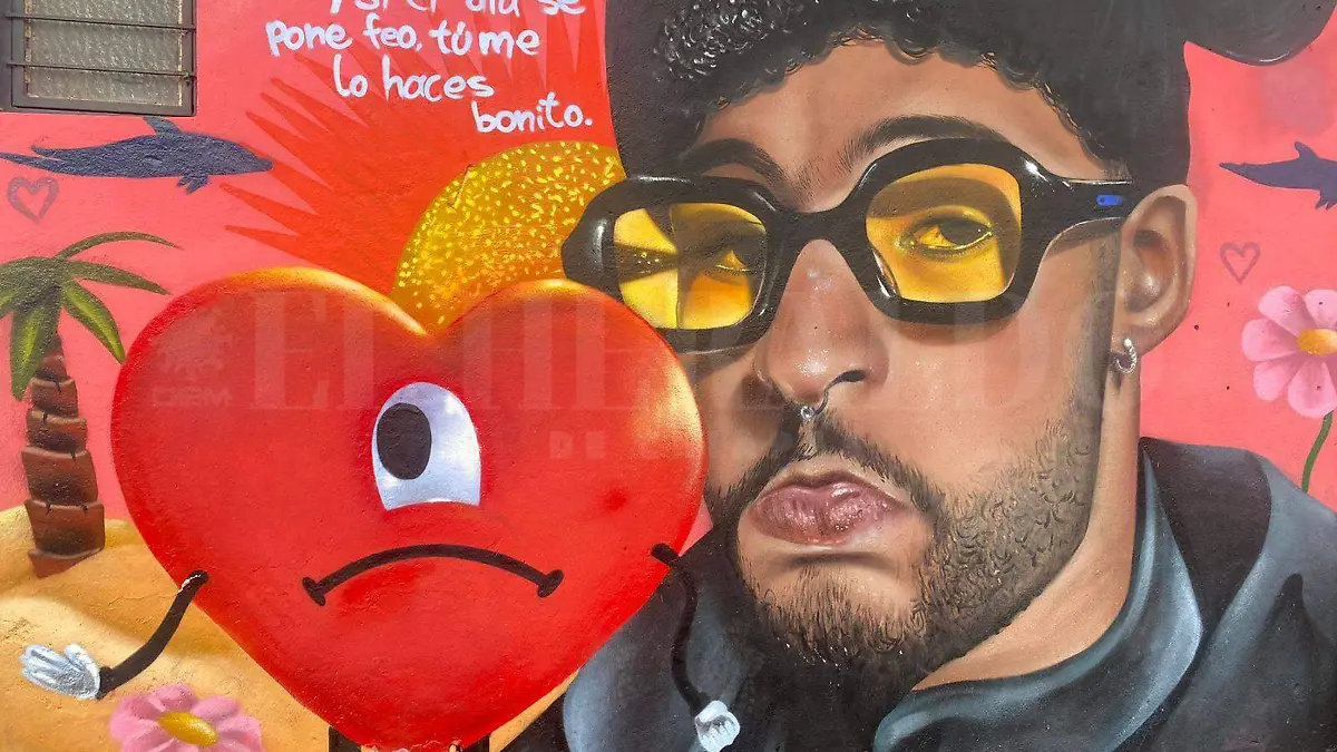 Mural de Bad bunny en Chiapas se vuelve viral