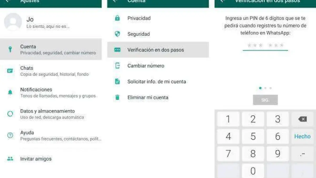 verificación en dos pasos de WhatsApp