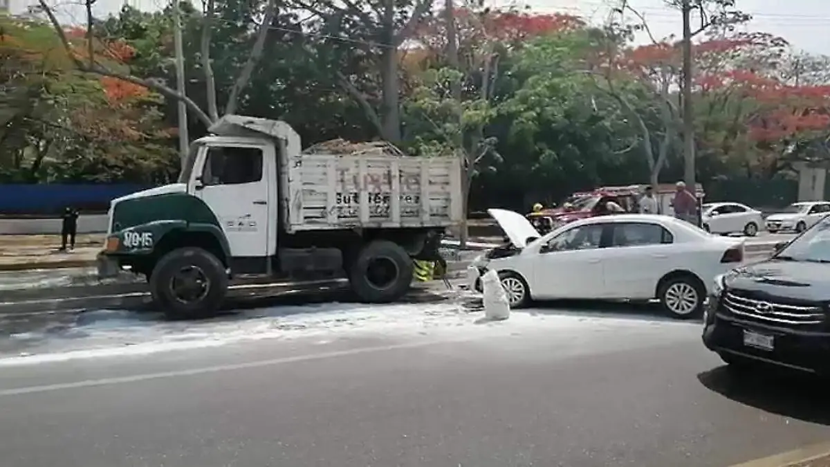accidente choque camión
