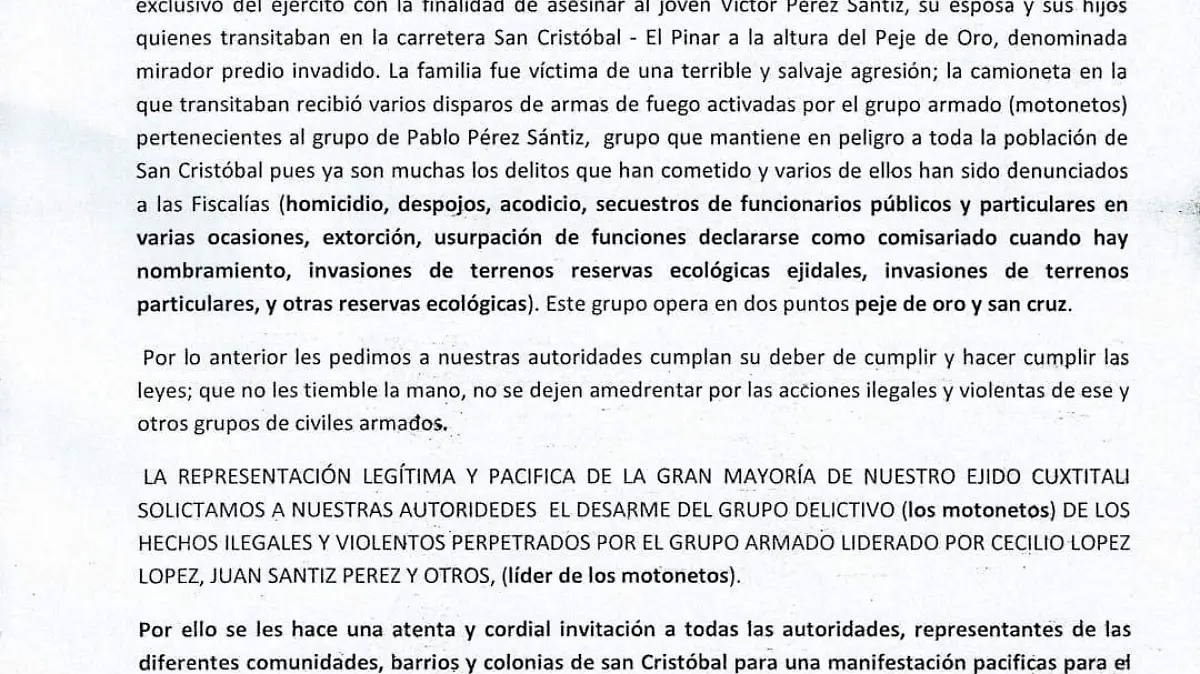 Manifestación en carretera San Cristóbal-Tuxtla