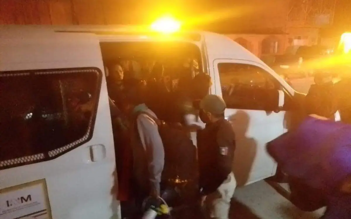 Migrantes asegurados en San Cristóbal