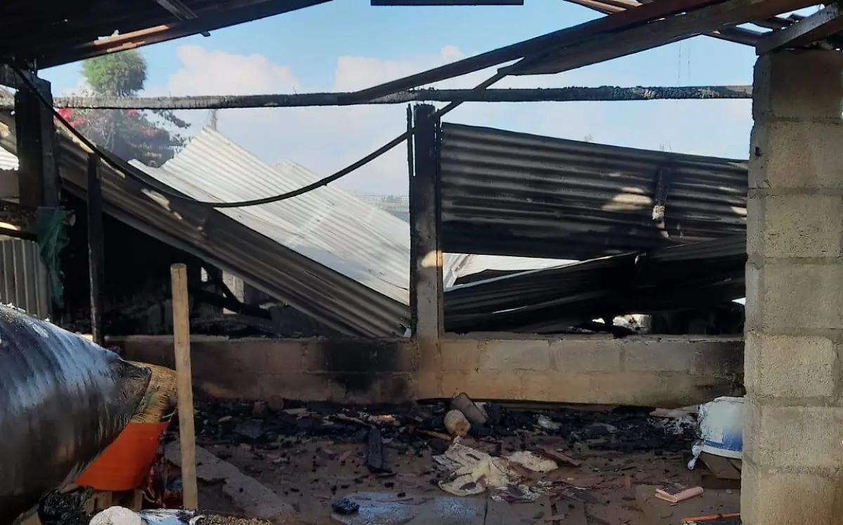 Casas quemadas en Chenalhó