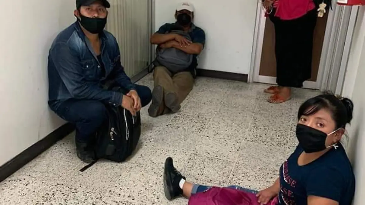 planton CEDH manifestantes