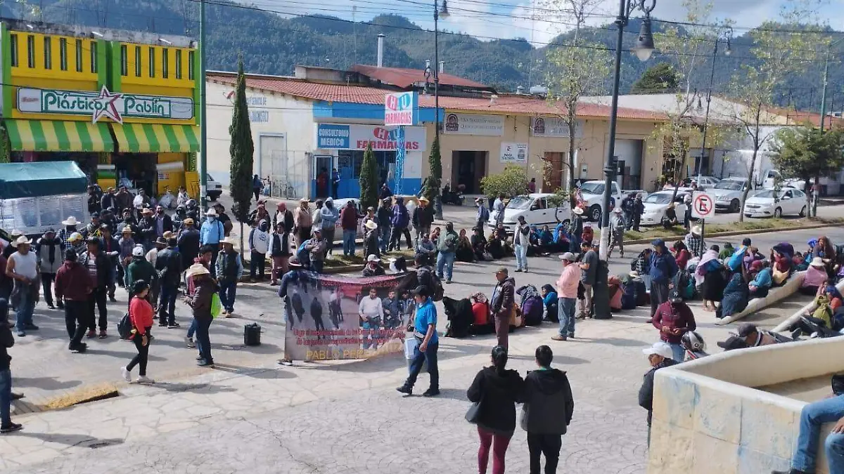 Manifestantes del Pinar marchan en San Cristóbal
