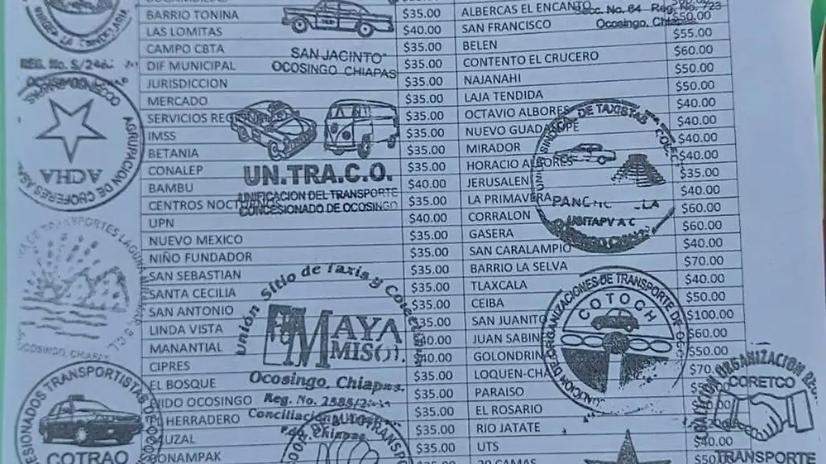 documento aumento de tarifas 