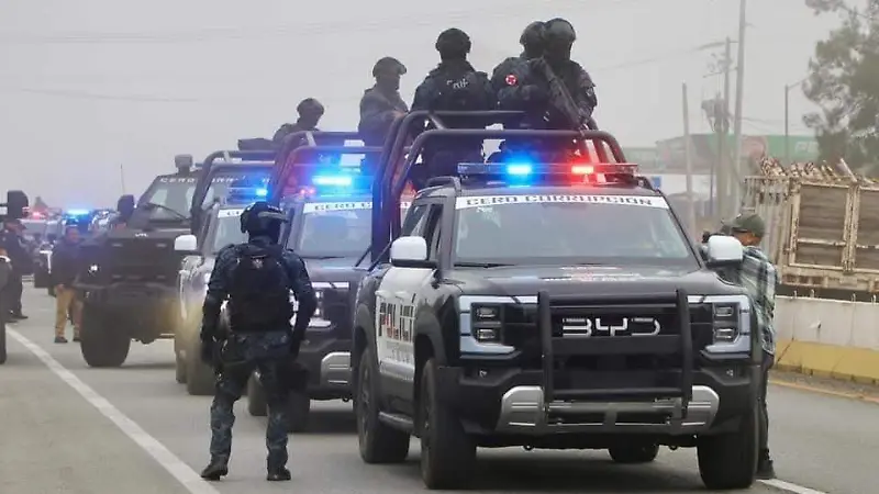 Fuerza de Reacción Inmediata Pakal en carretera