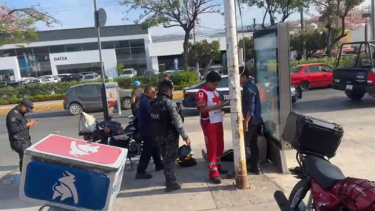 Accidente de moto en Ángel Albino Corzo