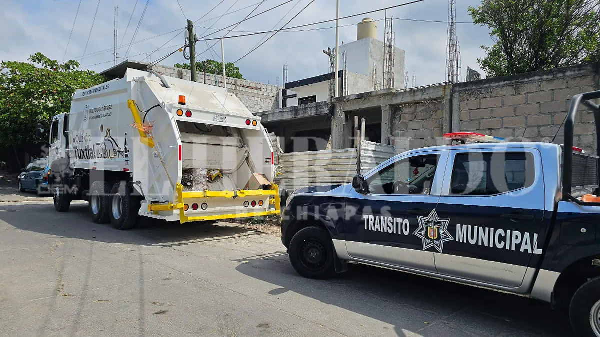 accidente con camion de basura