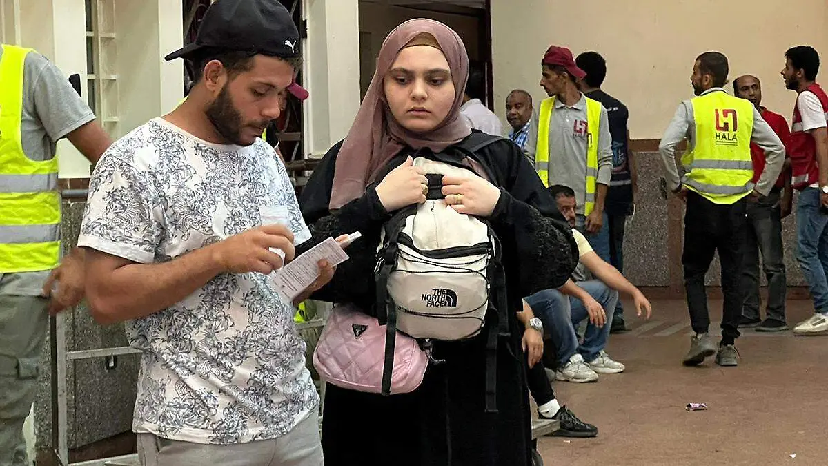 Palestinos evacuados