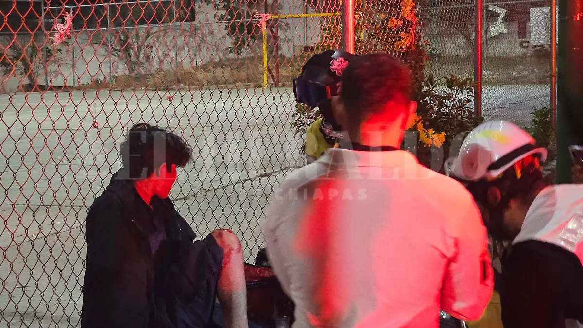 Motociclista lesionado