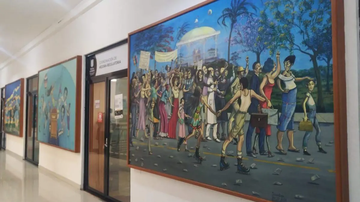 Capilla Tuxtla, un conjunto de murales en la presidencia municipal de la capital 